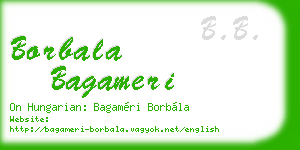 borbala bagameri business card