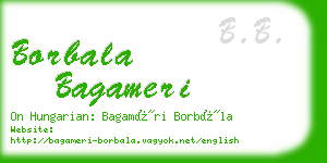 borbala bagameri business card
